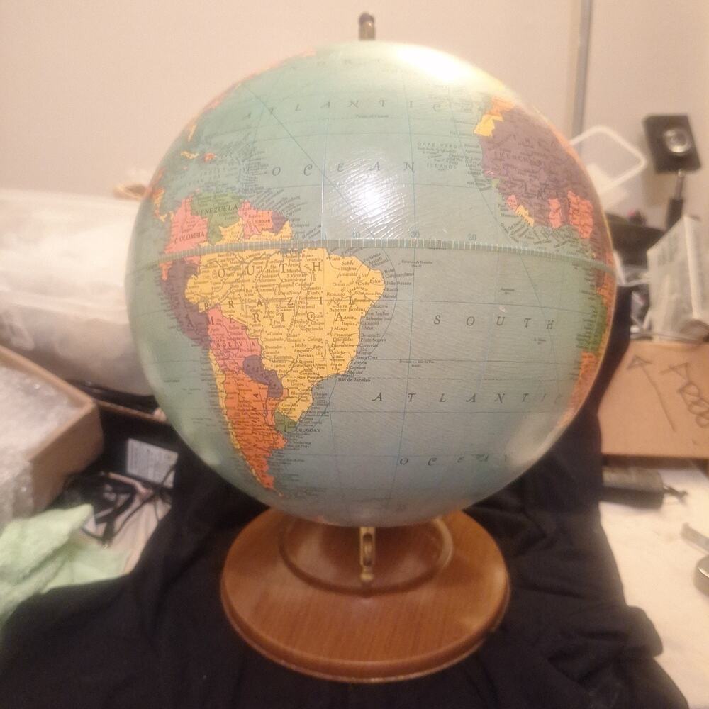 Vintage 1950's Replogle Reference 12 Inch World Globe
